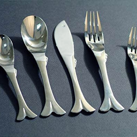 COPY - 20-Piece 18/8 Stainless Steel Flatware Set with Fish Style, Service for 4 - Picture 5 of 7